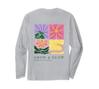 Grow and Glow - Fleurs Motivation Inspiration Self Care Manche Longue