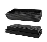 GROW-GREEN 1020 Lot de 10 Plateaux de démarrage en Plastique pour pépinière Taille Standard 6 cm de Profondeur sans Trous