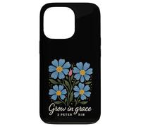 Grow In Grace Boho Floral 2 Pierre 3:18 Verset Christian Coque pour iPhone 13 Pro