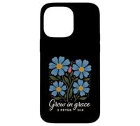 Grow In Grace Boho Floral 2 Pierre 3:18 Verset Christian Coque pour iPhone 14 Pro Max