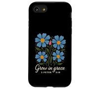 Grow In Grace Boho Floral 2 Pierre 3:18 Verset Christian Coque pour iPhone SE (2020) / 7 / 8