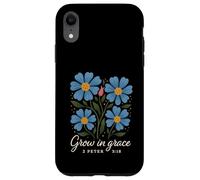 Grow In Grace Boho Floral 2 Pierre 3:18 Verset Christian Coque pour iPhone XR