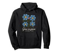 Grow In Grace Boho Floral 2 Pierre 3:18 Verset Christian Sweat à Capuche