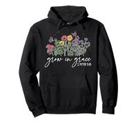 Grow in Grace Wildflowers Trust God Jesus Christian Women Sweat à Capuche