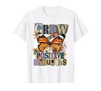 Grow Positive Thoughts Collage Papillon monarque T-Shirt