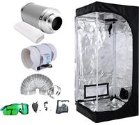 Grow Tent Kit, différentes options de taille, filtre en fibre de carbone, 80x80x160 4 pouces