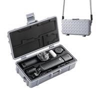 Growalleter Étui de transport rigide pour DJI Osmo Pocket 4, étui de rangement étanche IP67 avec doublure en silicone personnalisée pour appareil photo, poignée de batterie, mini trépied, émetteur de