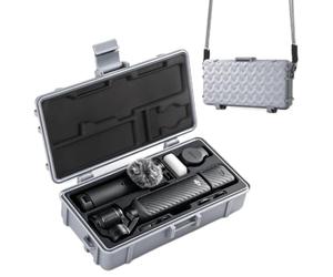 Growalleter Étui de transport rigide pour DJI Osmo Pocket 4, étui de rangement étanche IP67 avec doublure en silicone personnalisée pour appareil photo, poignée de batterie, mini trépied, émetteur de