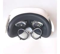 Growalleter VR Monture de protection d'objectif pour Meta Quest 2/3S, entretoise magnétique pour lunettes compatible avec les objectifs Quest 2/3S, montures en métal (avec verres anti-lumière bleue)
