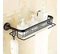 GROWBY Accessoires de Salle de Bains, Paquet Tout-en-Un de Style hôtelier, Porte-Serviettes, Porte-Papier, Brosse, Porte-Savon, étagère à Panier de 50cm