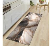 GROWBY Tapis de Cuisine en marbre paillasson d'entrée Maison Salon Sol Tapis de Pied antidérapant Salle de Bain Couloir Chambre décoration Tapis, ODF231113,3,80CMX120CM