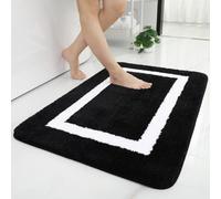 GROWBY Tapis de Salle de Bain Doux en Peluche Absorbant Tapis de Bain à séchage Rapide Tapis de Douche Protecteur de Sol décor Tapis antidérapant de Salon Chambre à Coucher, 18,41x61 cm