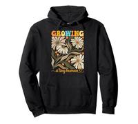 Growing A Tiny Human Floral Baby Grossesse Annonce Sweat à Capuche