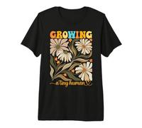 Growing A Tiny Human Floral Baby Grossesse Annonce T-Shirt Haut de Gamme
