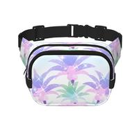 Growing Ananas Sac banane carré double couche avec bandoulière réglable Idéal pour les sports de plein air, noir, One Size