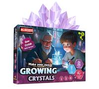 Growing Crystals Kit scientifique pour enfants avec lumière UV et activités éducatives pratiques pour apprendre comment les cristaux forment une expérience interactive de croissance du cristal