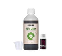 GROWMANIA Acti Vera de BioBizz 250 ml + Probe Boost Up de Up Nutrients + Doseur | Activateur organique pour jeunes plantes | Augmente la croissance dans les petits espaces