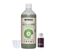 GROWMANIA Alg-A-Mic de BioBizz 1 l + Échantillon Boost Up Nutrients + Verre doseur | Revitalisateur de plantes bio | Excellent pour les jardins et jardins moyens