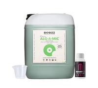 GROWMANIA Alg-A-Mic de BioBizz 20 l + Probe Boost Up de Up Nutrients + verre doseur | Revitalisant organique massif | Pour une utilisation professionnelle dans l'agriculture commerciale