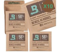 GROWMANIA Boveda 58 % - 10 unités de 8 grammes Contrôle de l'humidité Biderectionnelle - Conservation des cigares, bourgeons et aliments - Humidificateur Durée jusqu'à 3 mois