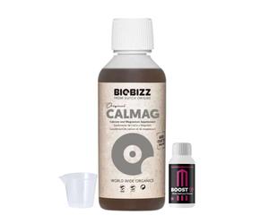 GROWMANIA Cal Mag de BioBizz 250 ml + Probe Boost Up de Up Nutrients + Verre doseur | Additif calcium et magnésium | Pour petites plantations et cultures en pot