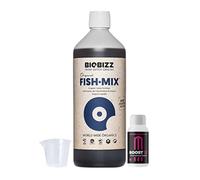 GROWMANIA Fish Mix de BioBizz 1 L + échantillon Boost Up de Up Nutrients + Verre doseur | Stimulateur de croissance biologique | Idéal pour potagers et jardins domestiques
