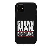 Grown Man Big Plans Wife Humour Mariage Blague Mari Coque pour iPhone 11
