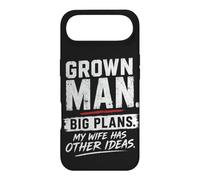 Grown Man Big Plans Wife Humour Mariage Blague Mari Coque pour iPhone Air