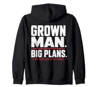 Grown Man Big Plans Wife Humour Mariage Blague Mari Sweat à Capuche