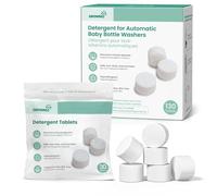 Grownsy Bloc Nettoyant pour Biberons 130 Tablettes | Compatible Avec Les Lave-Biberons Momcozy et Baby Brezza, Élimine Résidus de Lait et Odeurs des Biberons, Pièces de Tire-Lait