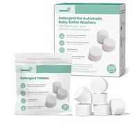 Grownsy Bloc Nettoyant pour Biberons 200 Tablettes | Compatible Avec Les Lave-Biberons Momcozy et Baby Brezza, Élimine Résidus de Lait et Odeurs des Biberons, Pièces de Tire-Lait