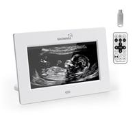Grownsy Cadre photo numérique Sonogram, souvenir photo USB de 17,8 cm | Affichage de mémoire à ultrasons, souvenir des étapes importantes de la grossesse, cadeau de révélation du sexe