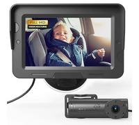 GROWNSY Camera Voiture Bébé avec Vision Nocturne et Grand Angle, Miroir Voiture Bébé HD 1080P Retroviseur Voiture Bebe, USB Plug & Play, Installation Facile