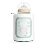 GROWNSY Chauffe-biberons et stérilisateur pour bébé 10 en 1 pour toutes les bouteilles, Chauffage rapide, Contrôle précis de la température, Arrêt automatique - Pour le lait, la purée, le dégel (Vert