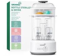 GROWNSY Stérilisateur Biberon avec Séchage, Stérilisateur Électrique à Vapeur Compact pour Biberons, Tétines, Pièces de Tire-lait