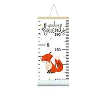 Growth Chart, Wall Ruler, Kids Height Tracker, Hanging Wooden Canvas 59 x 7.9 inches, Sturdy Markings, Easy Installation, Ideal for Nursery, Bedroom, Playroom, Daycare, Home Decoration