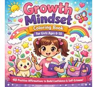 Growth Mindset Coloring Book for Girls Ages 6-10: 40 Positive Affirmations to Build Confidence, Resilience, Kindness, and Self-Belief Help