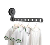 Groyells Séchoir à linge extensible en aluminium, cintre pliable, porte-vêtements réglable pour buanderie, chambre à coucher, balcon (cintre pliable avec ventouse)