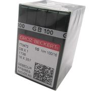 Groz-Beckert Aiguilles Dans Une Boîte En Plastique Transparent - 100 Groz-Beckert Dbx1 16x257 1738 Gebedur Titanium Aiguilles Pour Machine À Coudre (16/100)
