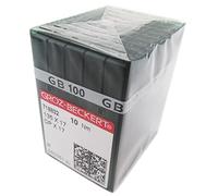GROZ-BECKERT Aiguilles dans une boîte en plastique transparent CKPSMS - 100 Groz-Beckert 135 x 17 DPX17 SY3355 pour aiguilles de machine à pied industrielle (taille d'aiguille : DPX17 20/125)