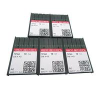 Groz Beckert DBXK5 Lot de 50 aiguilles pour machine à broder industrielle dans une boîte en plastique transparente CKPSMS, compatible avec la marque Tajima Barudan SWF (75/11)