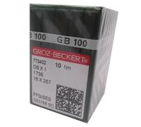 GROZ-BECKERT Lot de 100 aiguilles dans une boîte en plastique transparent CKPSMS DBX1 16 x 231 16 x 257 FFG/SES (pointe à bille légère) pour machine à coudre point noué (taille de l'aiguille : 14/90)