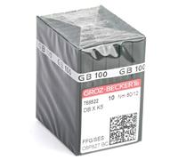 GROZ-BECKERT Lot de 100 aiguilles Groz Beckert FFG/SES DBXK5 pour machine à coudre industrielle compatibles avec Tajima Barudan SWF (12 (80))