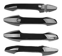 Grozzy Garniture de couvercle poignée porte Poignée de porte extérieure gauche en fibre carbone noir brillant pour Kia pour Sportage NQ5 2022-2023