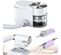 Grpquatsch Aspirateur à Ongles, avec Aspirateur IntéGré, 30 000 TR/Min, Commande à 4 Boutons, Ultra Silencieux ≤68db, pour Ongles en Gel Acrylique A-Purple