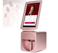 Grpquatsch Imprimante à Ongles IntéGréE, ReconnaîT Le Contour du Support, RéSolution 2400 Dpi, Machine Portable, pour Salons De Manucure Et Amateurs De Nail Art Upgraded-Rosegold