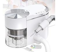 Grpquatsch Ponceuse à Ongles Professionnelle 2-en-1, Extracteur PoussièRe Et Aspirateur IntéGré, avec Ponceuse à Ongles éLectrique Aspirateur De PoussièRe, pour Ongles - Polisseuse B-White