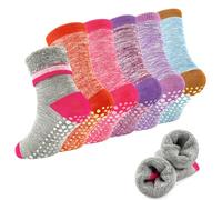 GRPSKCOS Lot de 6 paires de chaussettes d’hiver pour tout-petits avec prise antidérapante, chaussettes d’hiver pour garçons, 1-7 ans, 1-3 Years