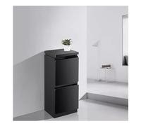 GRRICEPL Armoire De Rangement pour Institut De Beauté, Poste De Travail en Acier Inoxydable pour Salon De Coiffure, Station De Salon De Coiffure pour Coiffeur, 2/3 Couches(Black/A,37x30x78 cm)