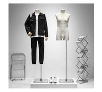 GRRICEPL Corps De Mannequin avec Tête Détachable, Modèle À Hauteur Réglable pour La Présentation De Vêtements Féminins, Bras Et Base en Bois pour La Couture De Vêtements Et De Bijoux(Silver/B,111)